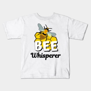 Bee Whisper Honey Bees Beekeeper Honeycomb Kids T-Shirt